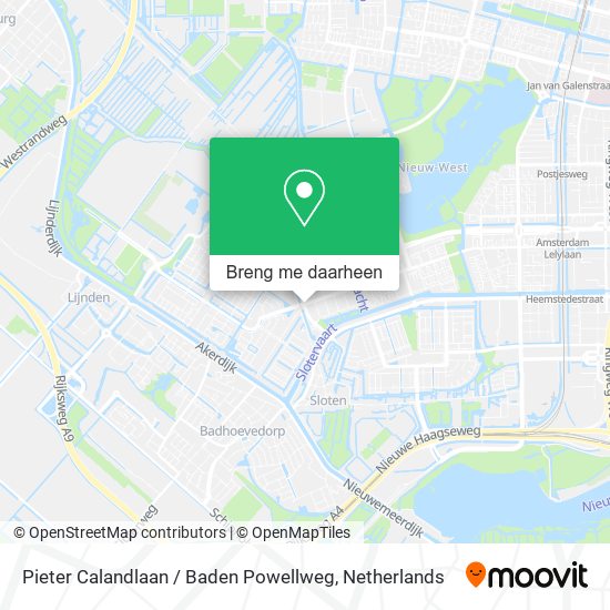 Pieter Calandlaan / Baden Powellweg kaart