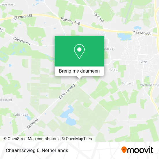 Chaamseweg 6 kaart