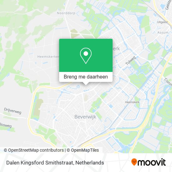 Dalen Kingsford Smithstraat kaart