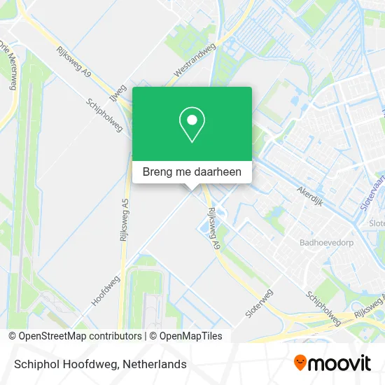Schiphol Hoofdweg kaart