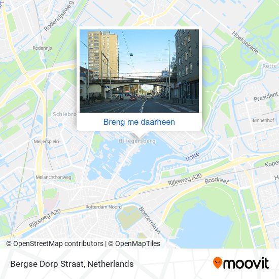Bergse Dorp Straat kaart