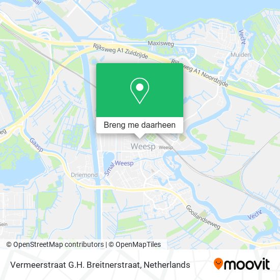 Vermeerstraat G.H. Breitnerstraat kaart