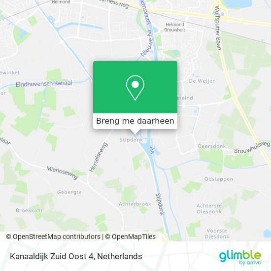 Kanaaldijk Zuid Oost 4 kaart