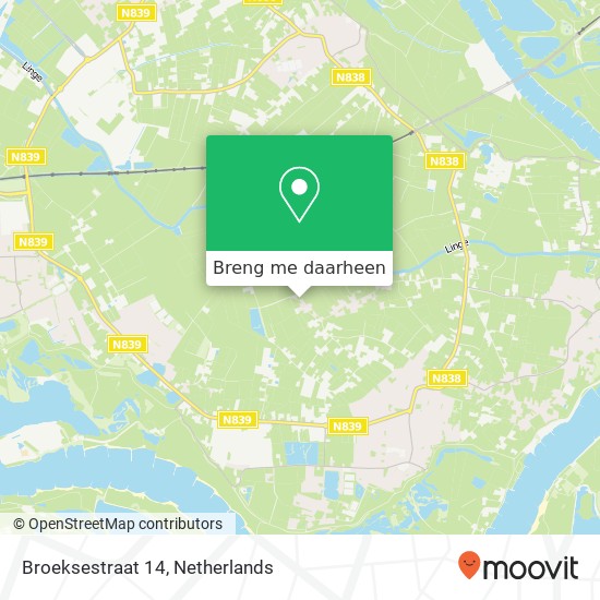 Broeksestraat 14, 6691 EX Gendt kaart