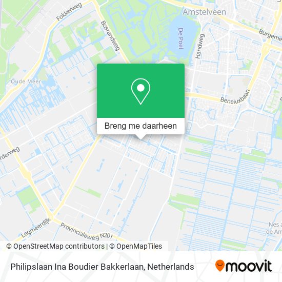 Philipslaan Ina Boudier Bakkerlaan kaart