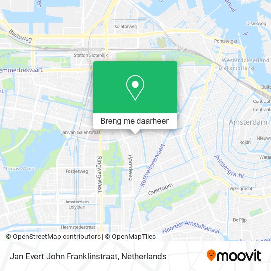 Jan Evert John Franklinstraat kaart