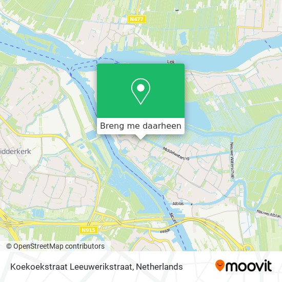 Koekoekstraat Leeuwerikstraat kaart