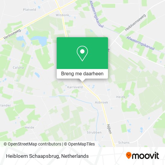 Heibloem Schaapsbrug kaart