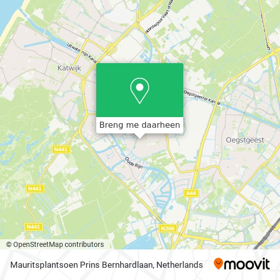 Mauritsplantsoen Prins Bernhardlaan kaart