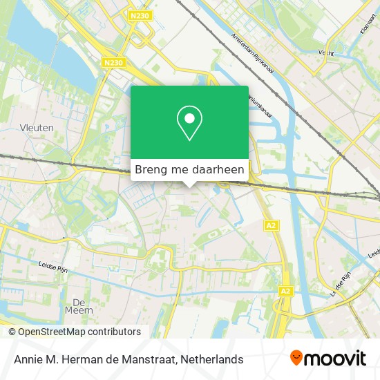 Annie M. Herman de Manstraat kaart