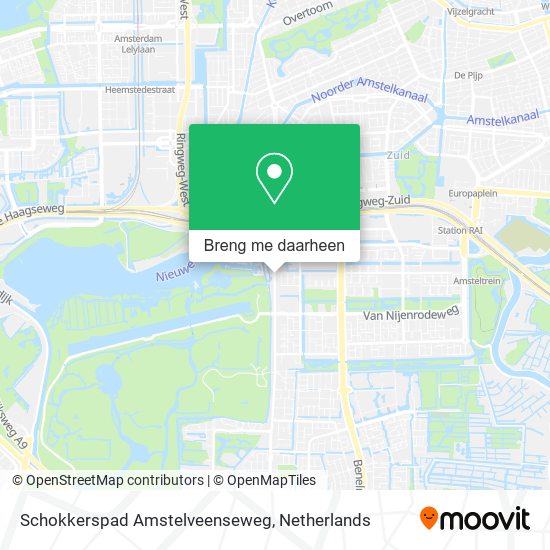 Schokkerspad Amstelveenseweg kaart