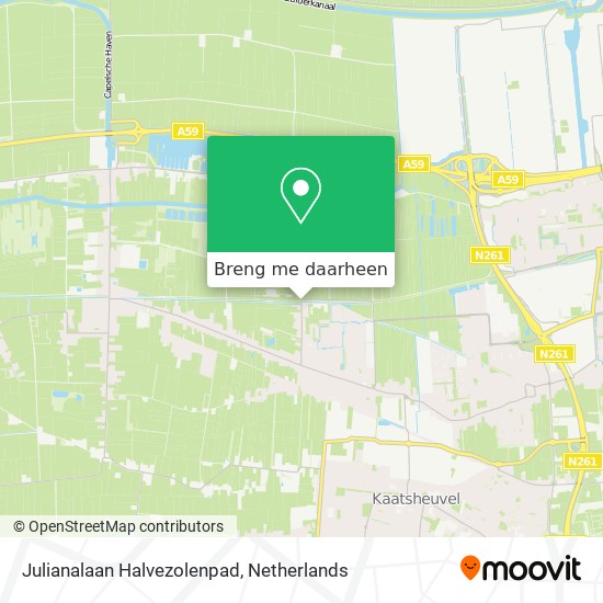 Julianalaan Halvezolenpad kaart