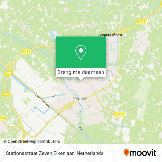 Stationsstraat Zeven Eikenlaan kaart