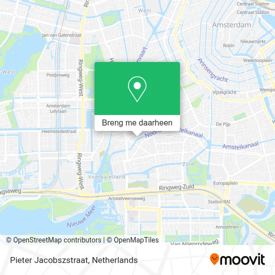 Pieter Jacobszstraat kaart