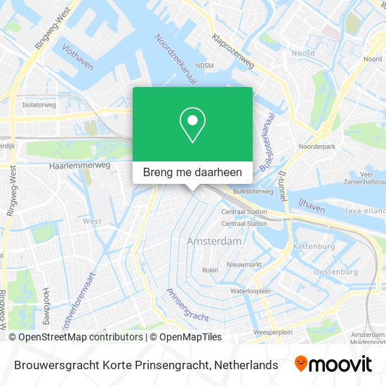 Brouwersgracht Korte Prinsengracht kaart