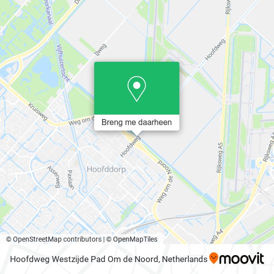 Hoofdweg Westzijde Pad Om de Noord kaart