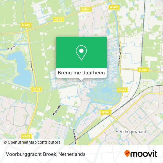 Voorburggracht Broek kaart