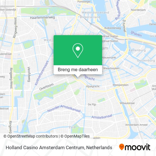 Holland Casino Amsterdam Centrum kaart