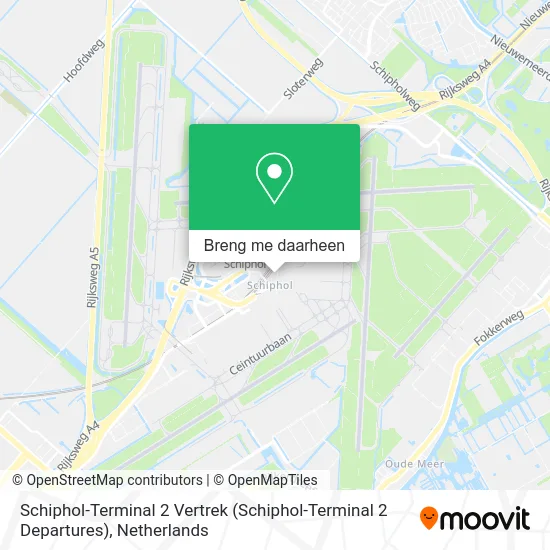 Schiphol-Terminal 2 Vertrek kaart