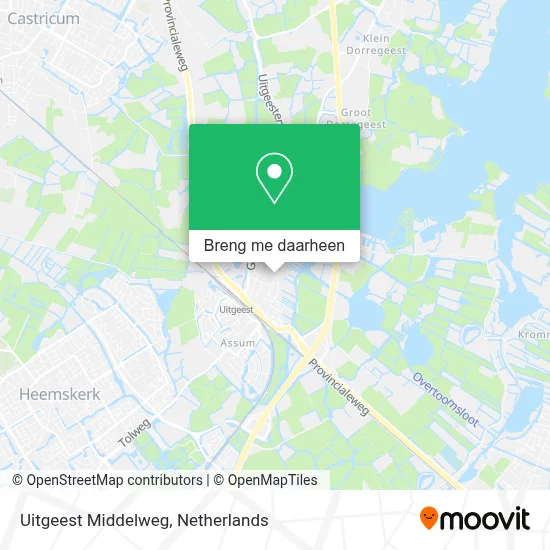 Uitgeest Middelweg kaart