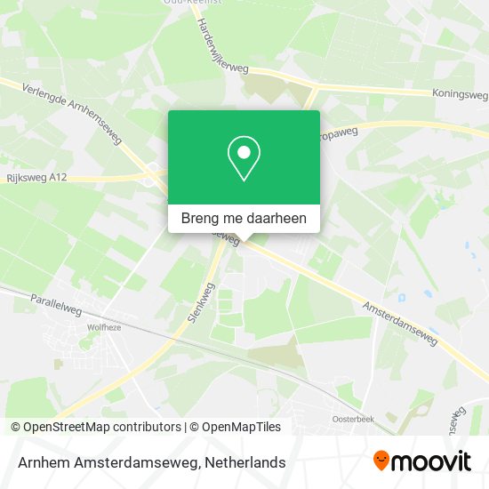 Arnhem Amsterdamseweg kaart