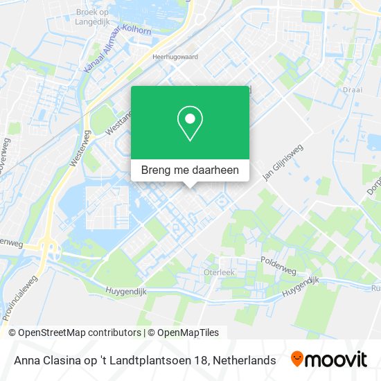 Anna Clasina op 't Landtplantsoen 18 kaart