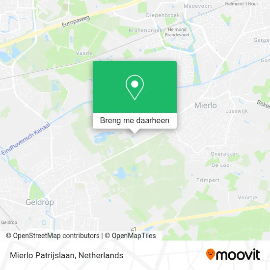Mierlo Patrijslaan kaart