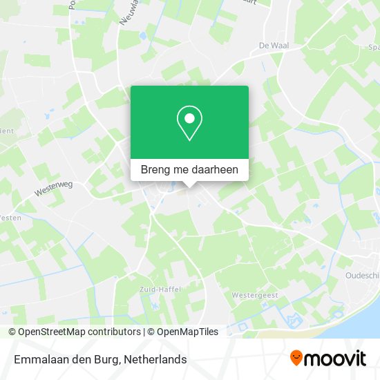 Emmalaan den Burg kaart