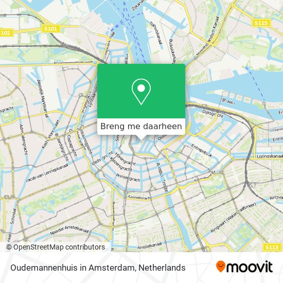 Oudemannenhuis in Amsterdam kaart