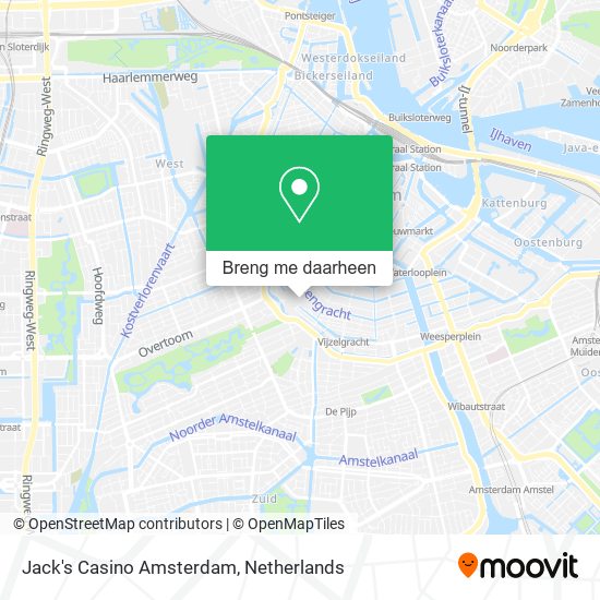 Jack's Casino Amsterdam kaart