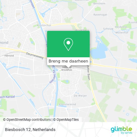 Biesbosch 12 kaart