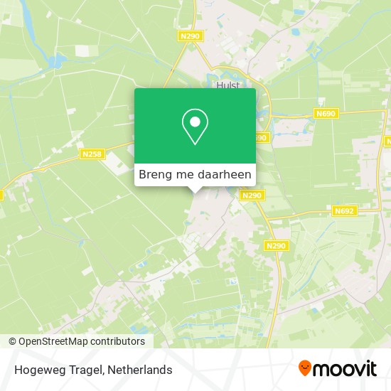 Hogeweg Tragel kaart