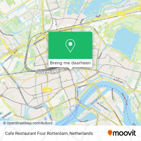 Cafe Restaurant Four Rotterdam kaart