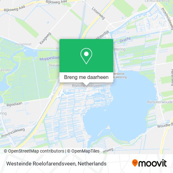 Westeinde Roelofarendsveen kaart