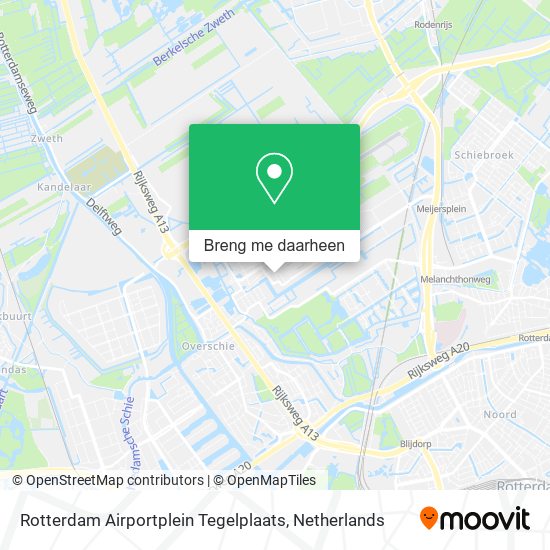 Rotterdam Airportplein Tegelplaats kaart