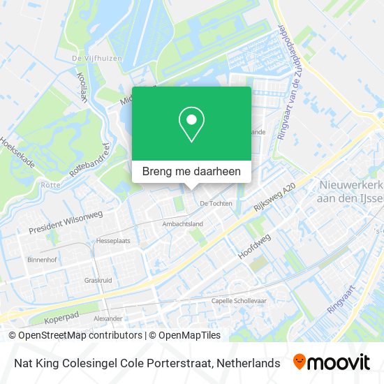 Nat King Colesingel Cole Porterstraat kaart