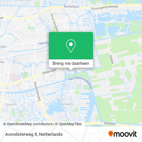 Avondsterweg 8 kaart