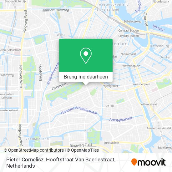 Pieter Cornelisz. Hooftstraat Van Baerlestraat kaart
