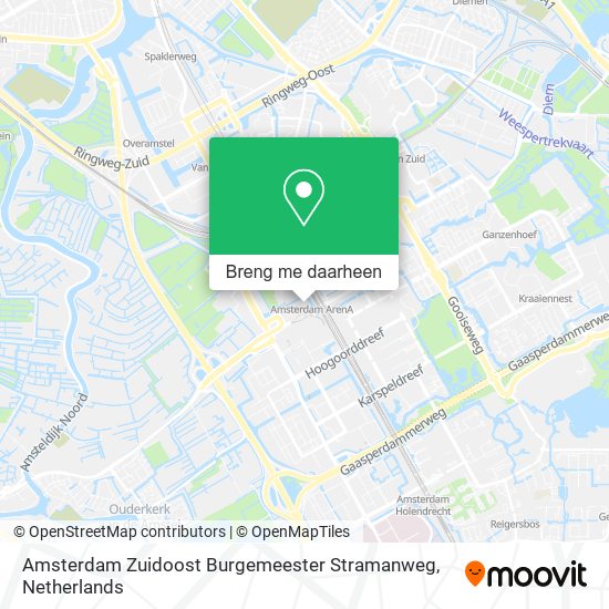 Amsterdam Zuidoost Burgemeester Stramanweg kaart