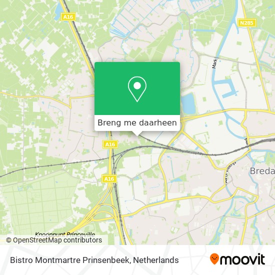 Bistro Montmartre Prinsenbeek kaart