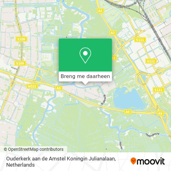 Ouderkerk aan de Amstel Koningin Julianalaan kaart