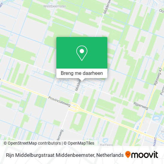 Rijn Middelburgstraat Middenbeemster kaart