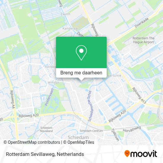 Rotterdam Sevillaweg kaart