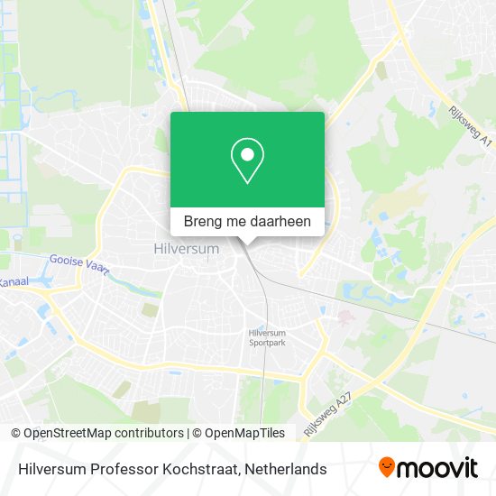 Hilversum Professor Kochstraat kaart
