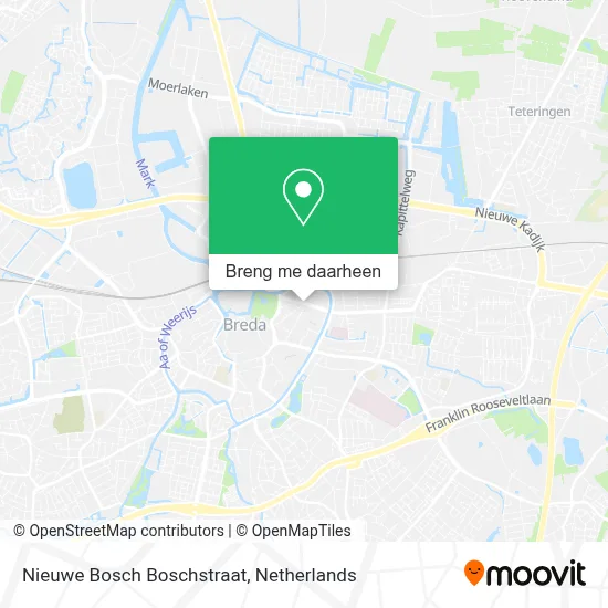 Nieuwe Bosch Boschstraat kaart