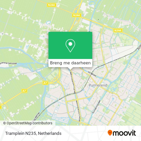 Tramplein N235 kaart