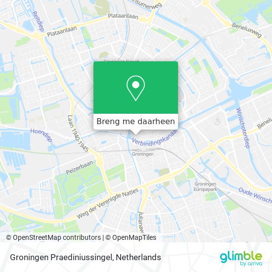 Groningen Praediniussingel kaart
