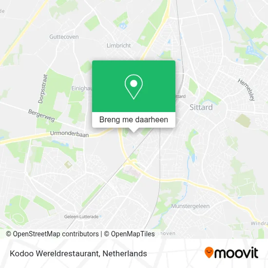Kodoo Wereldrestaurant kaart