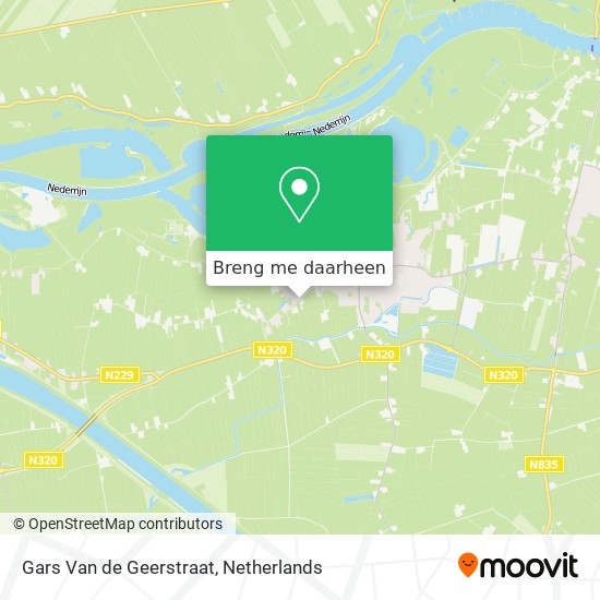 Gars Van de Geerstraat kaart