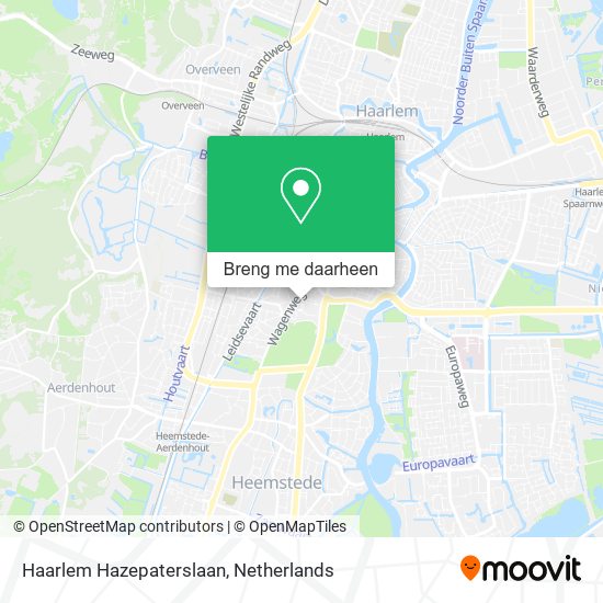 Haarlem Hazepaterslaan kaart